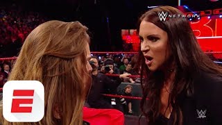 Ronda Rousey gets confrontational with Triple H and Stephanie McMahon at Elimination Chamber  ESPN [upl. by Pathe579]