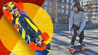 Electric skateboard conversion kit Build review and a kickflip [upl. by Thibaut]