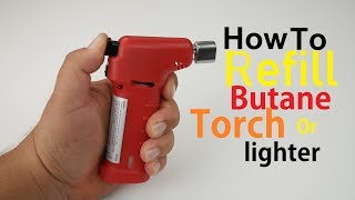 How To Refill Butane Torch Lighter Simple Easy [upl. by Alston]