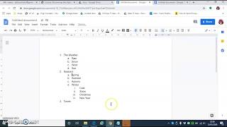 Multi level numbering in Google Docs [upl. by Renruojos350]