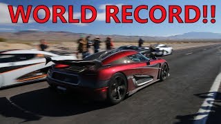 Insane Koenigsegg Agera RS Breaks TOP SPEED WORLD RECORD [upl. by Romanas]