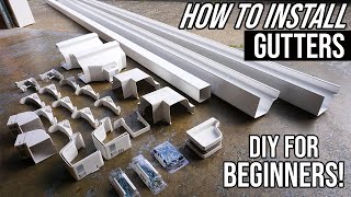 How To Install Gutters For Beginners Easy DIY Home Project [upl. by Alledi]