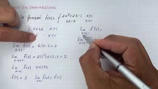 Derivadas de funciones por tramos [upl. by Nahtanod]