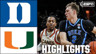 Duke Blue Devils vs Miami Hurricanes  Full Game Highlights  ESPN College Basketball [upl. by Fitting]