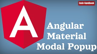 Learn Angular  Modal Pop Up  Angular Material  With Source Code [upl. by Adine792]