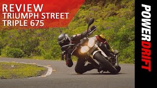 Triumph Street Triple 675  Review  PowerDrift [upl. by Anilev]