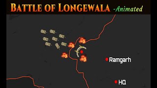 Battle of Longewala 1971  Animated [upl. by Htebsle]