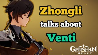 Zhongli Talks About Venti  Genshin Impact [upl. by Domeniga52]