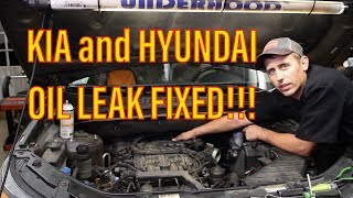 Kia and Hyundai 35 oil leak diagnosis and repair [upl. by Ailugram]