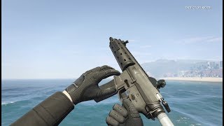 Grand Theft Auto V  All Weapons and Equipment First Person  Reloads  Animations and Sounds [upl. by Bordiuk]