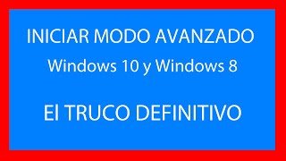 ☝️ Como ENTRAR al MODO AVANZADO de Windows 10 y Windows 8 ► 2 maneras que ✅【NO CONOCES】 [upl. by Walliw]