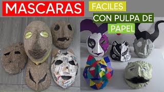 MASCARAS HECHAS DE PAPEL PAPER MACHE MASKS [upl. by Adanar63]