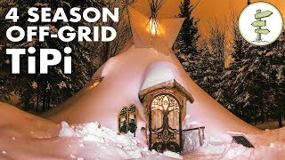 Ultimate 4 Season OffGrid Tipi  A Tiny House Alternative Teepee tent [upl. by Analart215]