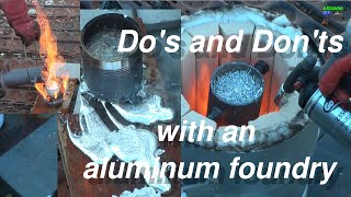 DIY Aluminum Foundry  Dos and Donts [upl. by Machutte]