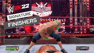 Best Signature Finishers Combo in WWE 2K22 [upl. by Brindle]