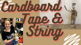 CARDBOARD TAPE amp STRING How to build and string entire Marionette puppet [upl. by Nahtaneoj464]