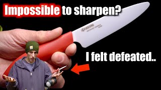 Why Ceramic Knives Are Almost IMPOSSIBLE to Sharpen [upl. by Nadroj]