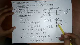 Elongation of tapered bar [upl. by Bilow]