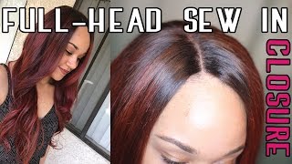 Full Head Weave wClosure  Sew In  Step by Step [upl. by Rubina]