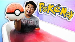 DIY HOW TO MAKE A GIANT POKEBALL BATHBOMB [upl. by Eldon865]