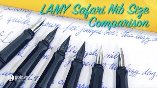 Lamy Safari Fountain Pen Nib Size Comparison [upl. by Diaz]