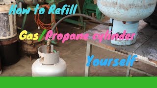 How to refill gas propane cylinder yourself [upl. by Ernestus125]