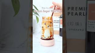 How To Make Brown Sugar Milk Tea Tiger Milk Tea [upl. by Claiborne]