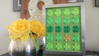 DIY Paper Craft How to Make Four Leaf Clover Art [upl. by Haramat59]