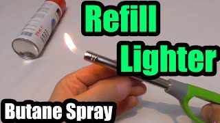 How to refill a lighter Butane Gas [upl. by Nylavad473]