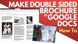 How to Make a Double Sided Brochure on Google Docs [upl. by Alilahk793]