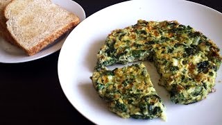 SpinachPalak Omelette Healthy Breakfast Recipe [upl. by Eicam]