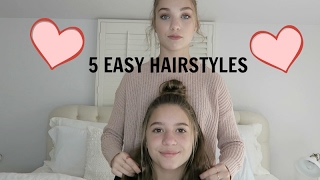 5 Easy Hairstyles [upl. by Lynsey107]