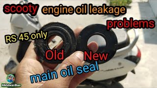 activa oil seal change engine oil leakage problem solved all scooty [upl. by Krell438]