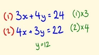 Simultaneous Equations Math Lesson [upl. by Seldon]