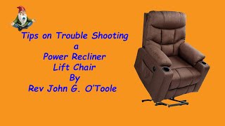 Tips on Troubleshooting a Lift Chair [upl. by Caruso824]