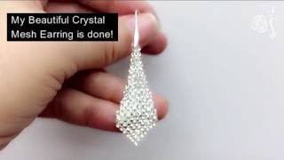 How to make a Swarovski Crystal Mesh Earring [upl. by Erica609]