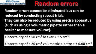 111 Random and systematic errors SL [upl. by Hannala]