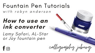 Fountain Pen Tutorials  How to use a Lamy converter [upl. by Neeliak]