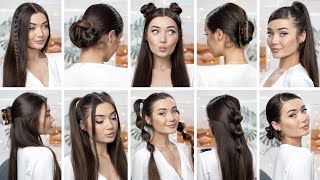 10 EASY HEATLESS BACK TO SCHOOL HAIRSTYLES [upl. by Dopp54]