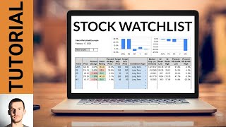 Create Your Own Stock Watchlist Beginner Google Sheets Tutorial [upl. by Cousins]