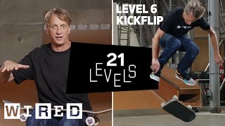 21 Levels of Skateboarding with Tony Hawk Easy to Complex  WIRED [upl. by Boucher]