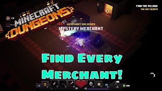 Minecraft Dungeons  Find the Merchants Guide  Where each one is located Easy Bookmarks [upl. by Ateekal169]