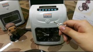 How to change the time Bundy Clock CA100 [upl. by Germin132]