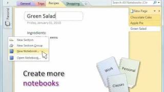 How to organize stuff in Microsoft OneNote 2010 [upl. by Blood]