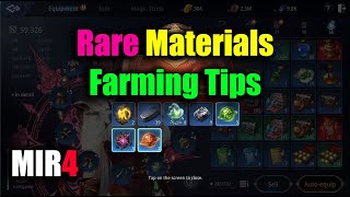 MIR4 Rare Materials Farming Tips [upl. by Halsy422]