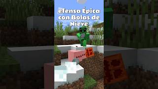 Defensa Épica con Bolas de Nieve minecraft [upl. by Llenrahc965]