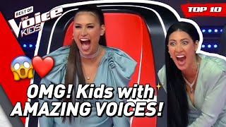 TOP 10  MOST TALENTED SINGERS in The Voice Kids part 2 😍 [upl. by Keller]