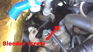 Where to Bleed your coolant System  1998 to 2002 Accord [upl. by Eita464]