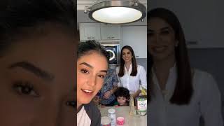 Bibi Gaytan cocina con sus hijas en un live desde su casa 23032020 [upl. by Notserp]