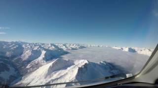 Cockpit view approach and landing Innsbruck Austria [upl. by Miett]